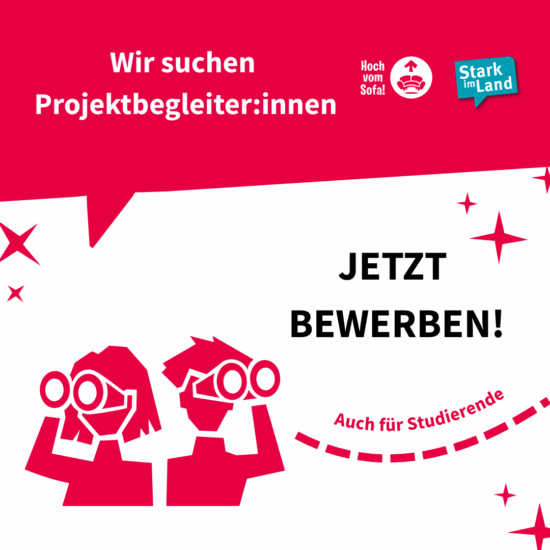 Wir suchen Dich: Projektbegleiter:innen bei Hoch vom Sofa! für 2026