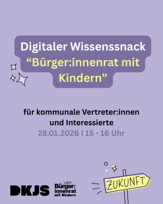 Digitaler Wissenssnack zu Bürger:innenräte mit Kindern